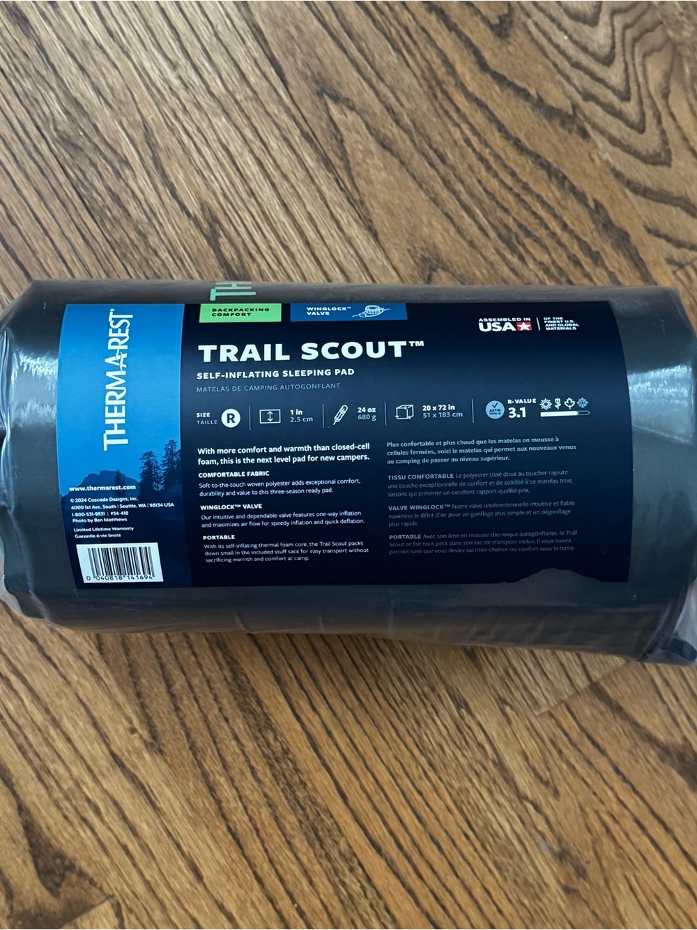 Trail Scout Self-Inflating Sleeping Pad - Dark Green